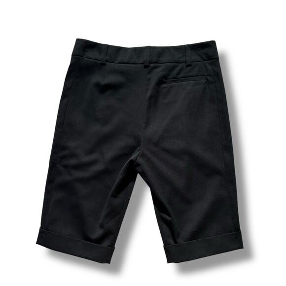 Versace Versus Shorts Tessuto Bermuda Womens 30" Black Pleated Wool Luxury Italy - Picture 4 of 16